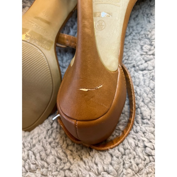 Lulus Women’s 8.5 Anne Michelle Enzo 01N Chestnut Brown Single Strap Heels. - Picture 9 of 16